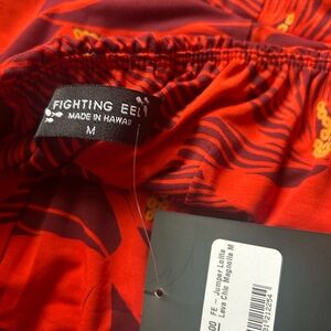 Fighting Eel Vibrant Red and Black Patterned Dress